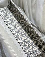 DIOR Book Tote Gray Dior Oblique Embroidery 36.5cm - 2