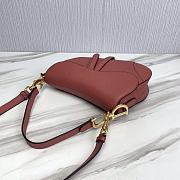 Dior Saddle Bag With Strap Rust-Colored Grained Calfskin 25.5 cm - 5