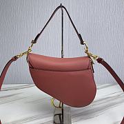 Dior Saddle Bag With Strap Rust-Colored Grained Calfskin 25.5 cm - 4
