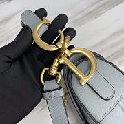 Dior Saddle Bag With Strap Cloud Blue Grained Calfskin 25.5 cm - 5