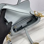 Dior Saddle Bag With Strap Cloud Blue Grained Calfskin 25.5 cm - 4