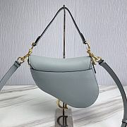 Dior Saddle Bag With Strap Cloud Blue Grained Calfskin 25.5 cm - 3