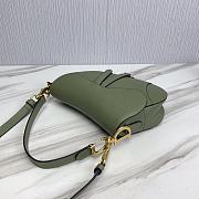 Dior Saddle Bag With Strap Avocado Green Grained Calfskin 25.5 cm - 6