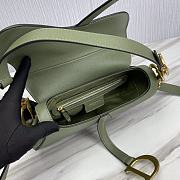 Dior Saddle Bag With Strap Avocado Green Grained Calfskin 25.5 cm - 4