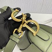 Dior Saddle Bag With Strap Avocado Green Grained Calfskin 25.5 cm - 2