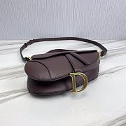 Dior Saddle Bag With Strap Bordeaux Grained Calfskin 25.5 cm - 4
