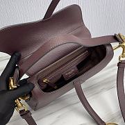 Dior Saddle Bag With Strap Bordeaux Grained Calfskin 25.5 cm - 3