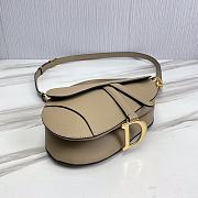 Dior Saddle Bag With Strap Beige Grained Calfskin 25.5 cm - 6