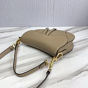 Dior Saddle Bag With Strap Beige Grained Calfskin 25.5 cm - 5