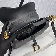 Dior Saddle Bag With Strap Black Grained Calfskin 25.5 cm - 5