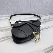 Dior Saddle Bag With Strap Black Grained Calfskin 25.5 cm - 4