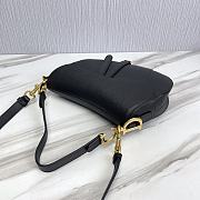 Dior Saddle Bag With Strap Black Grained Calfskin 25.5 cm - 3