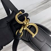 Dior Saddle Bag With Strap Black Grained Calfskin 25.5 cm - 2