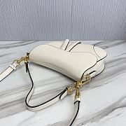 Dior Saddle Bag With Strap White Grained Calfskin 25.5 cm - 6
