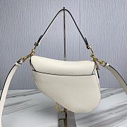 Dior Saddle Bag With Strap White Grained Calfskin 25.5 cm - 2