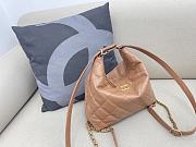 Chanel Hobo Bag Beige Lambskin Size 25 x 26 x 8 cm - 1