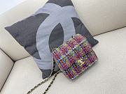 Chanel Mini Flap Bag Tweed & Gold Metal Multicolour AS3648 Size 17cm - 1