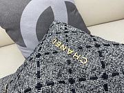 Chanel 22 Handbag Wool Tweed & Gold-Tone Metal Black & Ecru AS3261  - 5