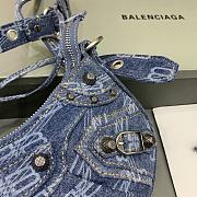 BALENCIAGA Le Cagole XS Shoulder Bag BB Monogram Denim In Blue - 5