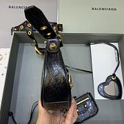 BALENCIAGA Le Cagole XS Shoulder Bag Crocodile Embossed In Black - 5