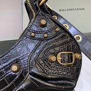 BALENCIAGA Le Cagole XS Shoulder Bag Crocodile Embossed In Black - 2