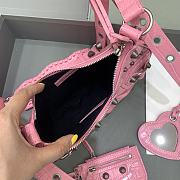 BALENCIAGA Le Cagole XS Shoulder Bag Crocodile Embossed In Pink - 5