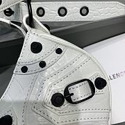 BALENCIAGA Le Cagole XS Shoulder Bag Crocodile Embossed In White - 4