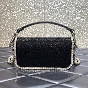 Valentino Garavani Small Locò Crystal-embellished Black Bag - 5
