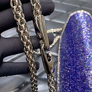 Valentino Garavani Small Locò Crystal-embellished Purple Bag - 5