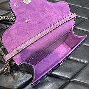 Valentino Garavani Small Locò Crystal-embellished Purple Bag - 2