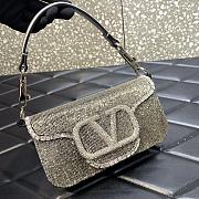 Valentino Garavani Small Locò Crystal-embellished Silver Bag - 2