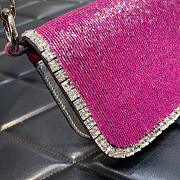 Valentino Garavani Small Locò Crystal-embellished Pink Bag - 5