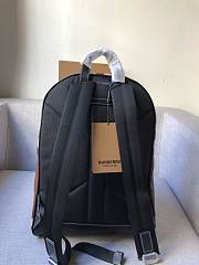 Burberry Check and Leather Backpack Dark Birch Brown Size 30x14x42 cm - 2