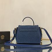 Versace La Medusa Handbag Denim Size 25 x 15 x 22 cm - 2
