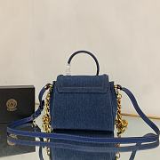 Versace La Medusa Small Handbag Denim Size 20 x 10 x 17 cm - 6