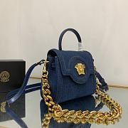 Versace La Medusa Small Handbag Denim Size 20 x 10 x 17 cm - 5