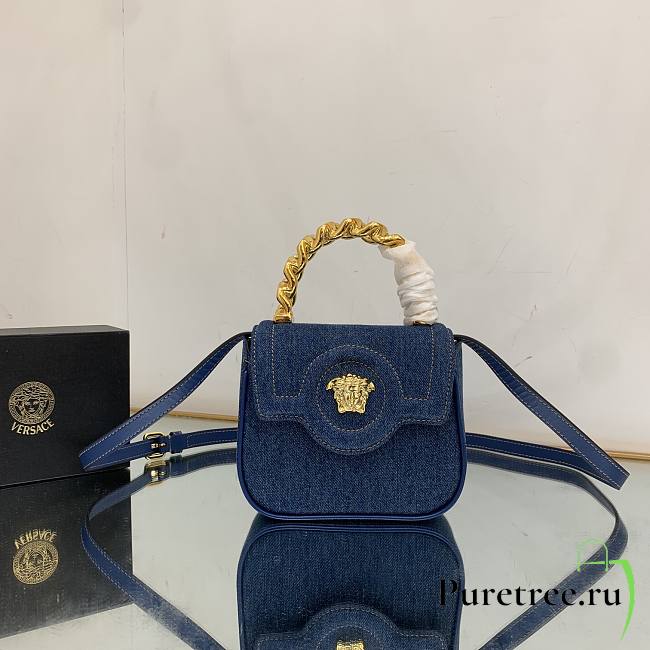 Versace La Medusa Mini Bag Denim Size 16x6x12 cm - 1