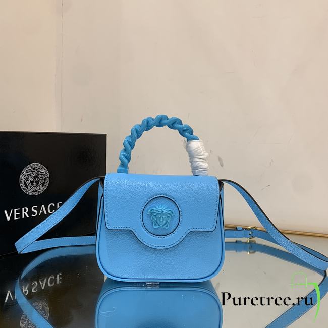 Versace La Medusa Mini Bag Blue Size 16 x 6 x 12 cm - 1