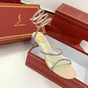 Rene Caovilla Flat Elegant Sandals Cleo Pink - 3