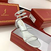 Rene Caovilla Flat Elegant Sandals Cleo Silver - 1