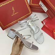 Rene Caovilla Flat Elegant Sandals Cleo Silver - 3