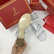 Rene Caovilla Flat Elegant Sandals Cleo Silver - 2