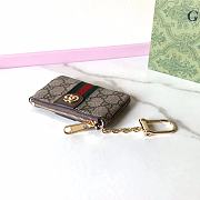 Gucci Ophidia Key Case Beige/Ebony GG Supreme Canvas 671722  - 5