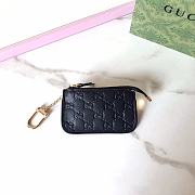 Gucci Signature Key Case Black Gucci Signature Leather 447964  - 1