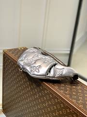 LV Maxi Bumbag Silver Recycled Metallic Nylon M20971 size 44x24x7 cm  - 4