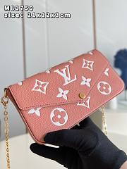 LV Félicie Pochette Rose Trianon Pink/Cream Monogram M81759 - 4