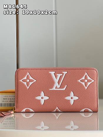 LV Zippy Wallet Rose Trianon Pink/Cream Monogram M81645 