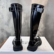 Alexander McQueen Tread Slick Calf-length Boots Black Leather - 4