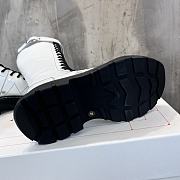 Alexander McQueen Tread Slick Calf-length Boots White Leather - 5