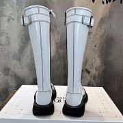 Alexander McQueen Tread Slick Calf-length Boots White Leather - 3